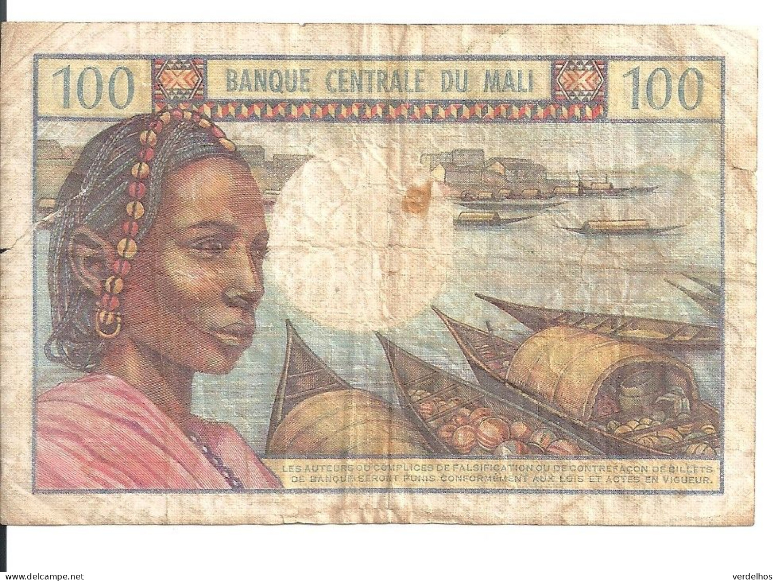 MALI 100 FRANCS ND1972-73 VF P 11 - Malí