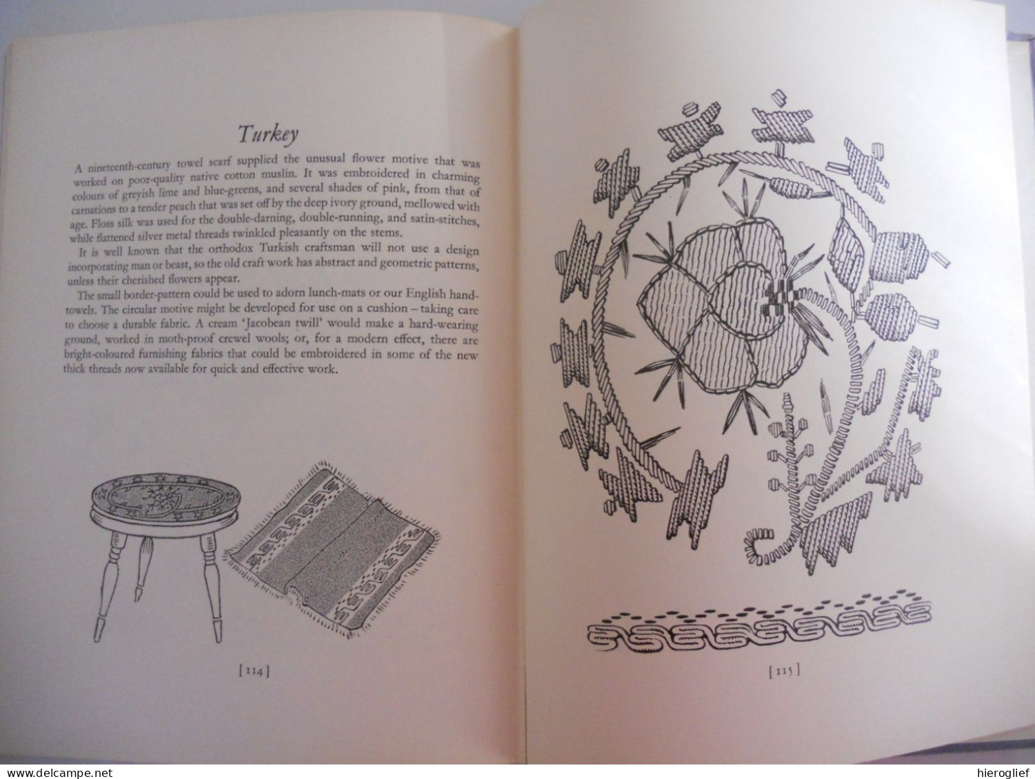 FLOWER EMBROIDERY by E.Kay Kohler 1960 London Vista Books / borduren borduurwerk bloemen bloemwerk