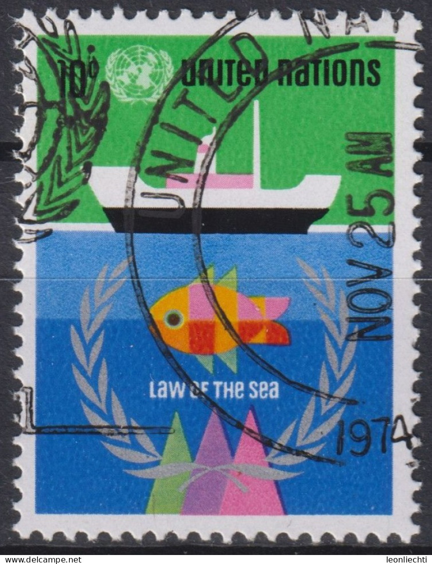 1974 Vereinte Nationen > New York ° Mi:NT-NY 277, Sn:NT-NY 254, Yt:NT-NY 247, Seerecht - Used Stamps