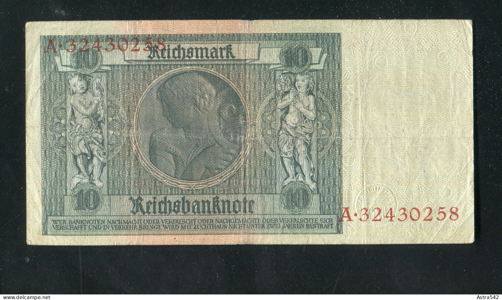 "DEUTSCHES REICH" 1929, Reichsbanknote "Zehn Reichsmark", Gute Bedarfserhaltung (A624) - 10 Mark