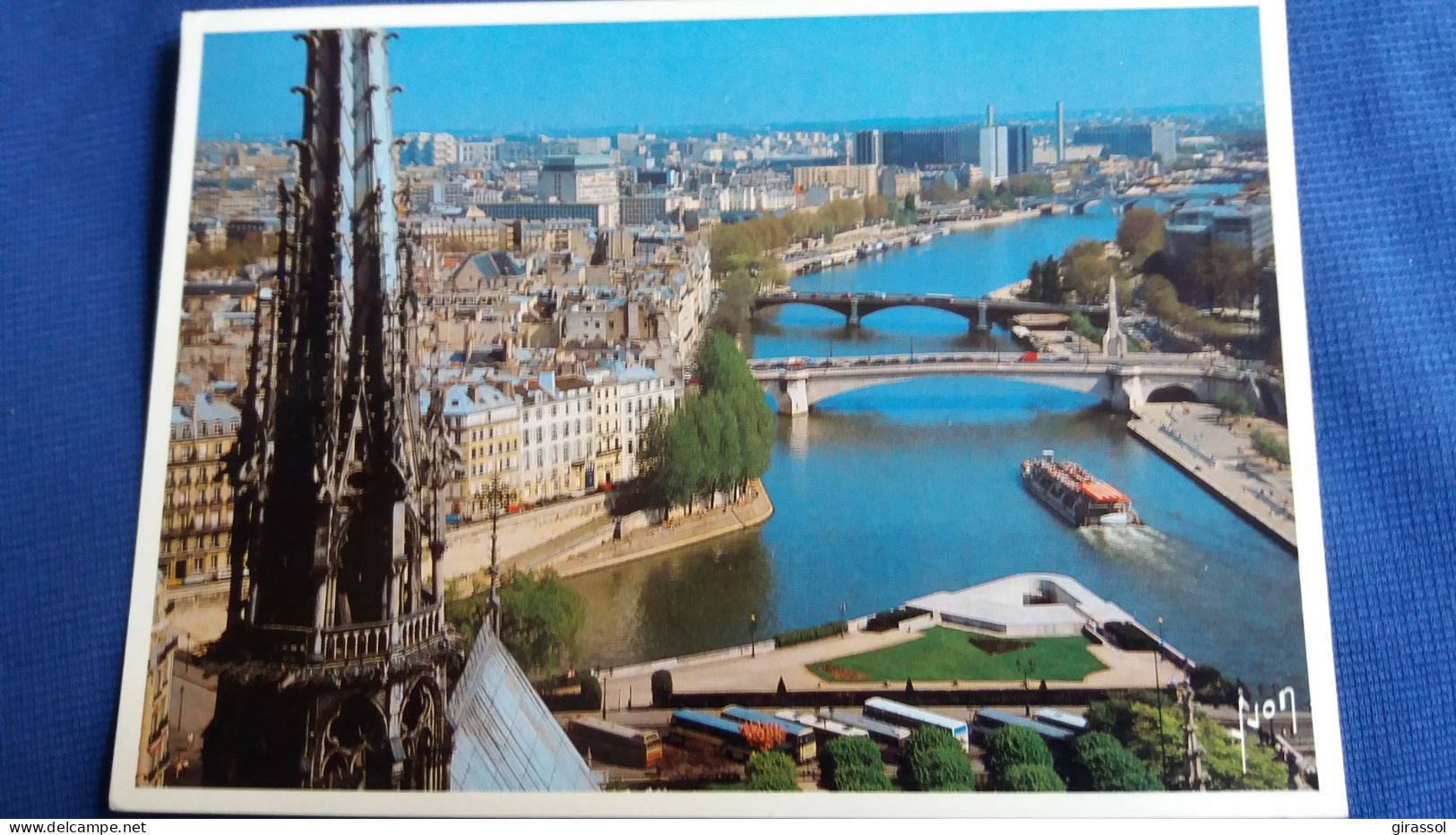 CPM PARIS NOTRE DAME FLECHE PANORAMA VUE PRISE DES TOURS ED YVON 1986 - Notre Dame De Paris