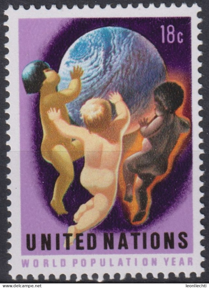 1974 Vereinte Nationen > New York ** Mi:NT-NY 276, Sn:NT-NY 253, Yt:NT-NY 246, Weltbevölkerungsjahr - Unused Stamps