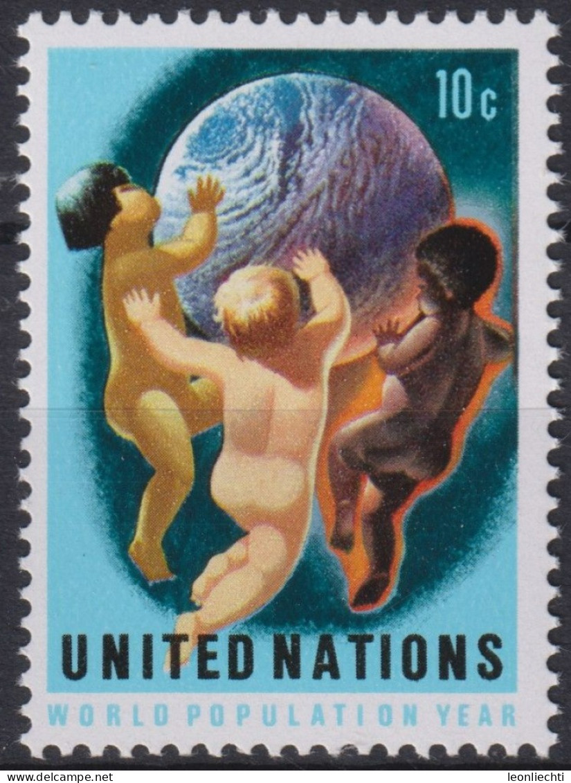 1974 Vereinte Nationen > New York ** Mi:NT-NY 275, Sn:NT-NY 252, Yt:NT-NY 245, Weltbevölkerungsjahr - Unused Stamps
