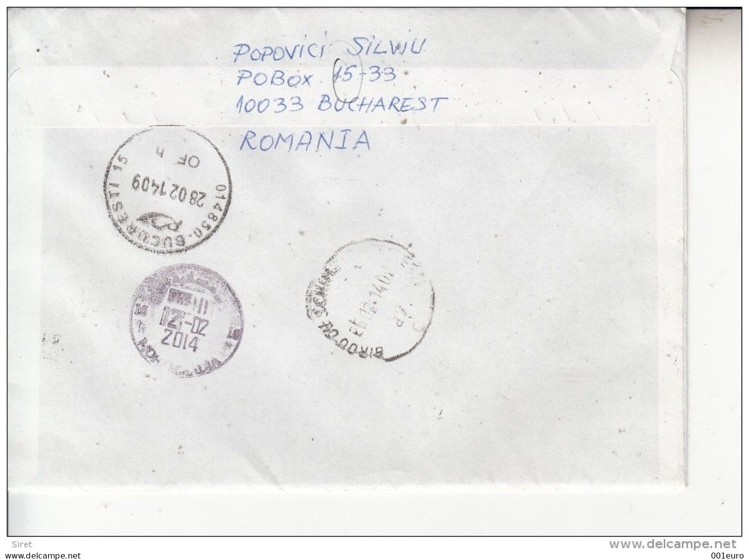 ROMANIA - CONCERT HALL ATHENEUM On Circulated Cover Returned From ALGERIA Item N° #301614813 - Registered Shipping! - Used Stamps