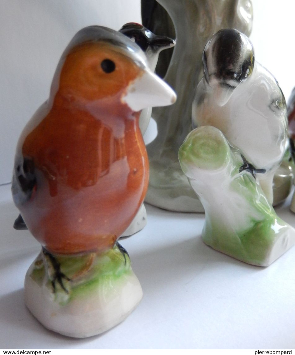 Figurines Oiseaux Collection En Faience  Lot De 10 - Small Figures