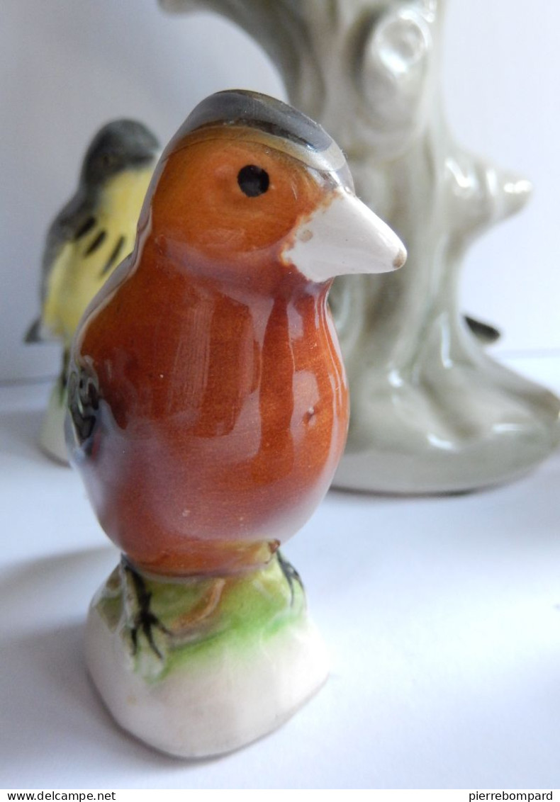 Figurines oiseaux collection en faience  lot de 10