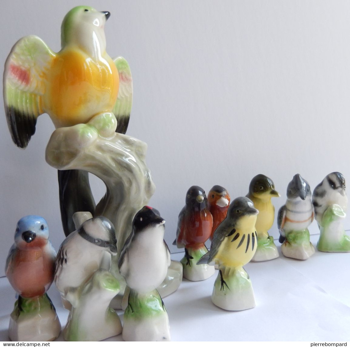 Figurines oiseaux en faience clooection thé tenderflake