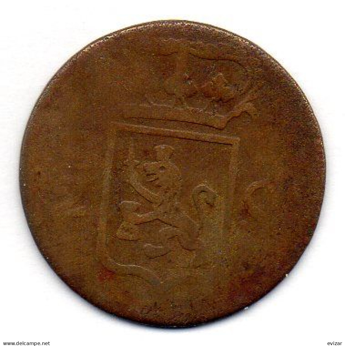 NETHERLAND INDONESIA - SUMATRA, 1/2 Stuiver, Copper, Year 1822, KM # 284.2 - Indonesia
