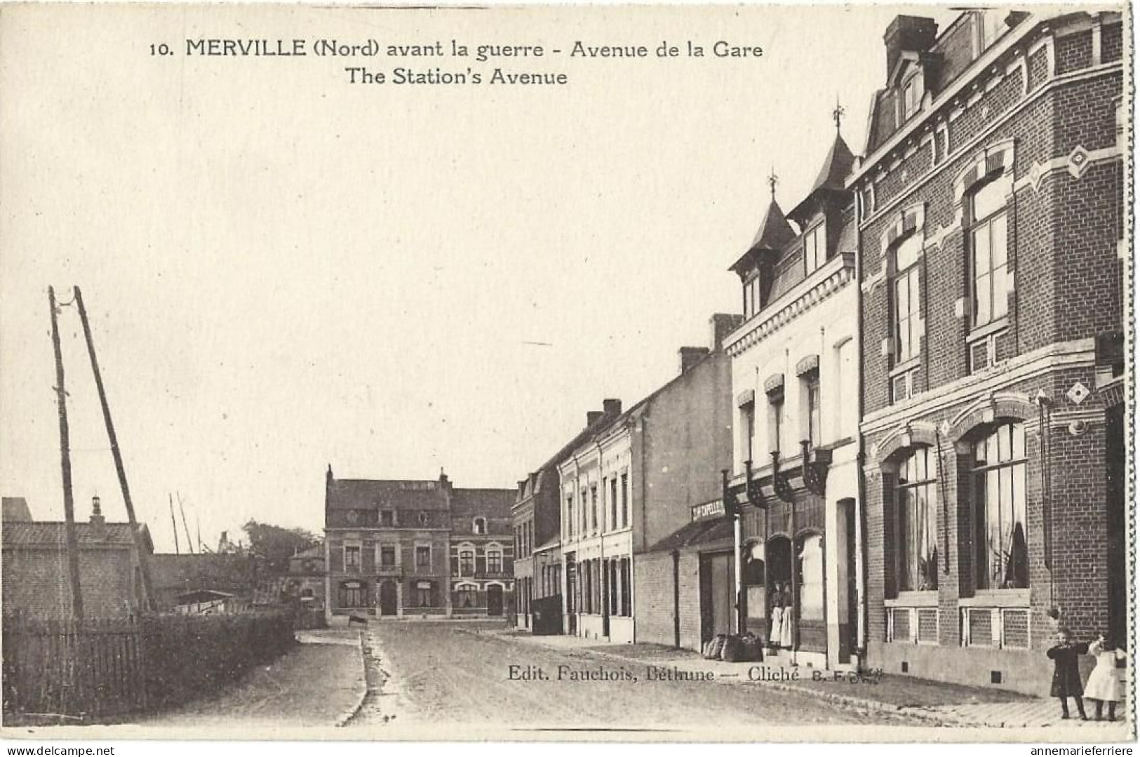 MERVILLE - Avant Guerre - Avenue De La Gare - Merville