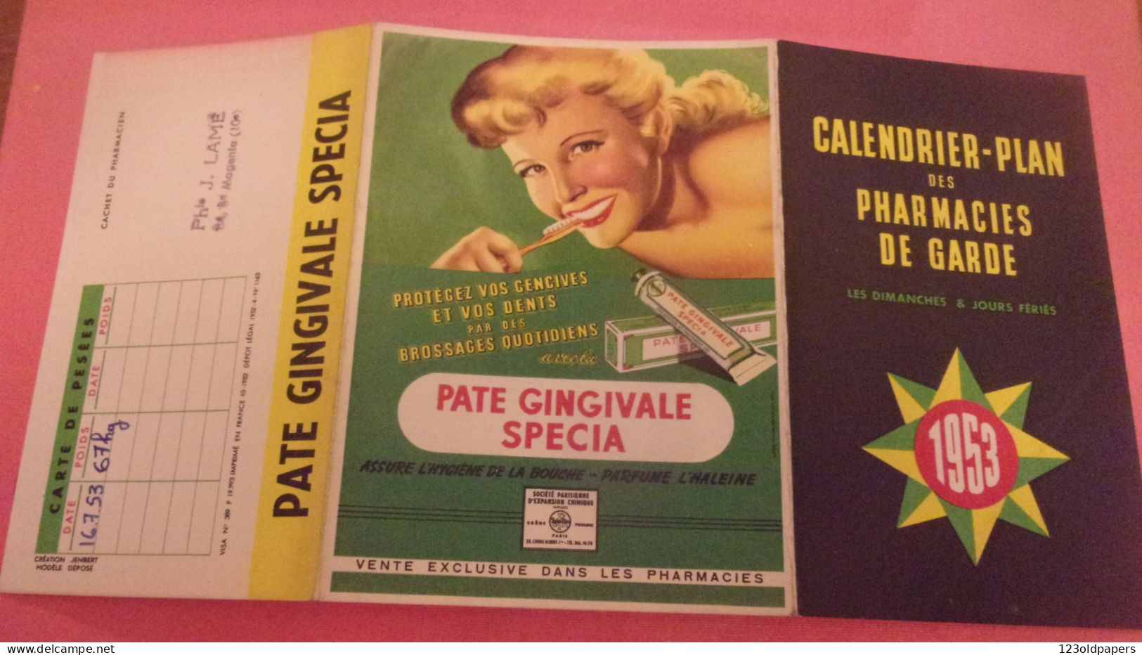 PUB PLAN DU 10 EME ARRONDISSEMENT  PATE GINGIVALE SPECIA  PHARMACIEN J LAME BD MAGENTA - Tourism Brochures