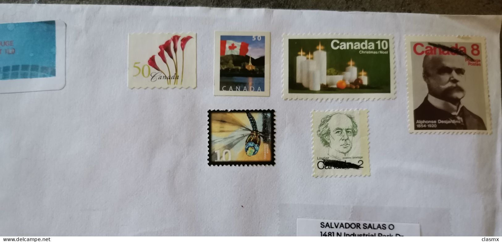 Canada Calla Lilly Flower Candles Flag On Cover - Luchtpost