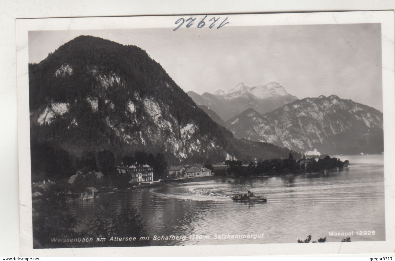 D4742) WEISSENBACH Am ATTERSEE Mit Schafberg Und Altem SCHIFF  Salzkammergut - FOTO AK Alt ! - Attersee-Orte