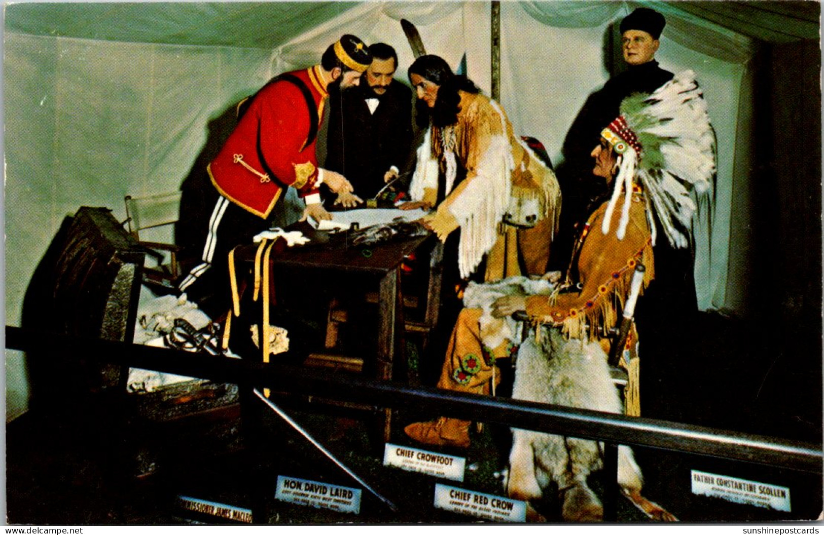 Canada Banff Canadian Wax Gallery Treaty With The Blackfoot Indians Signed 1877 - Banff