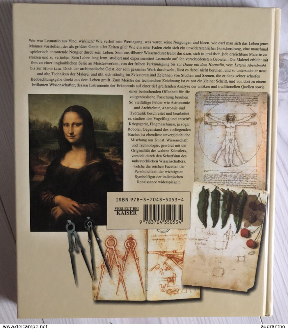 Livre Leonardo Da Vinci En Allemand - Oeuvres - Verlegt Bei Kayser 1999 - Pittura & Scultura