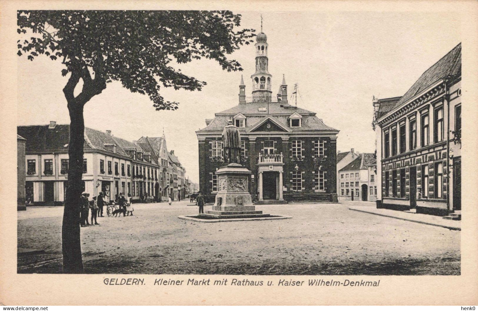 Geldern Kleiner Markt Mit Rathaus Und Kaiser Wilhelm-Denkmal MW747 - Geldern