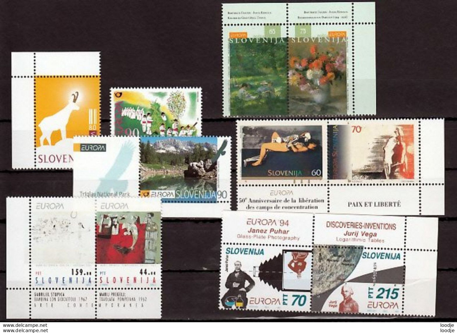 Slovenie  Europa Cept  1993 T.m. 1999  Postfris - Collections