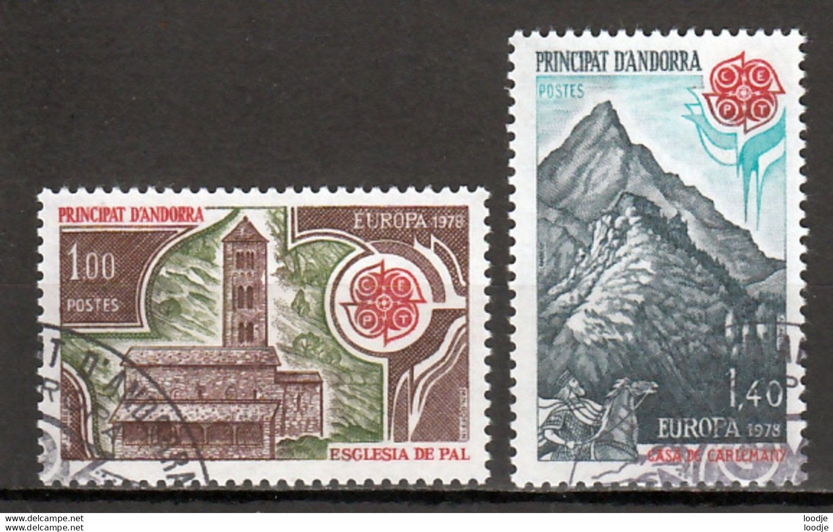 Frans- Andorra Europa Cept 1978 Gestempeld - 1978