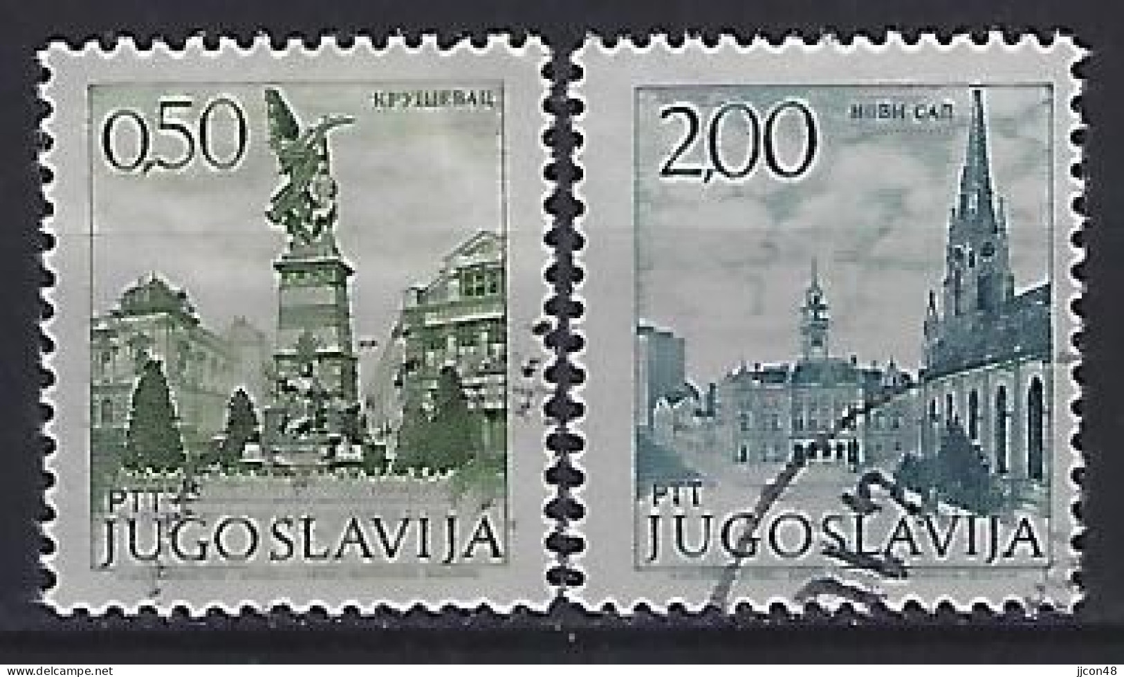 Yugoslavia 1972-73  Sehenswurdigkeiten (o) Mi.1476-1477 - Oblitérés