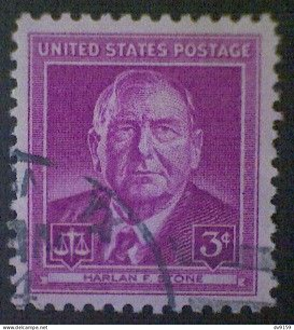 United States, Scott #965965, Used(o), 1948, Chief Justice Harlan Stone, 3¢, Bright Red Violet - Used Stamps