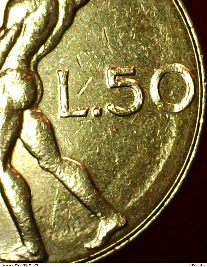 Errore Di Conio 50 Lire 1993 Repubblica Italiana - 50 Liras