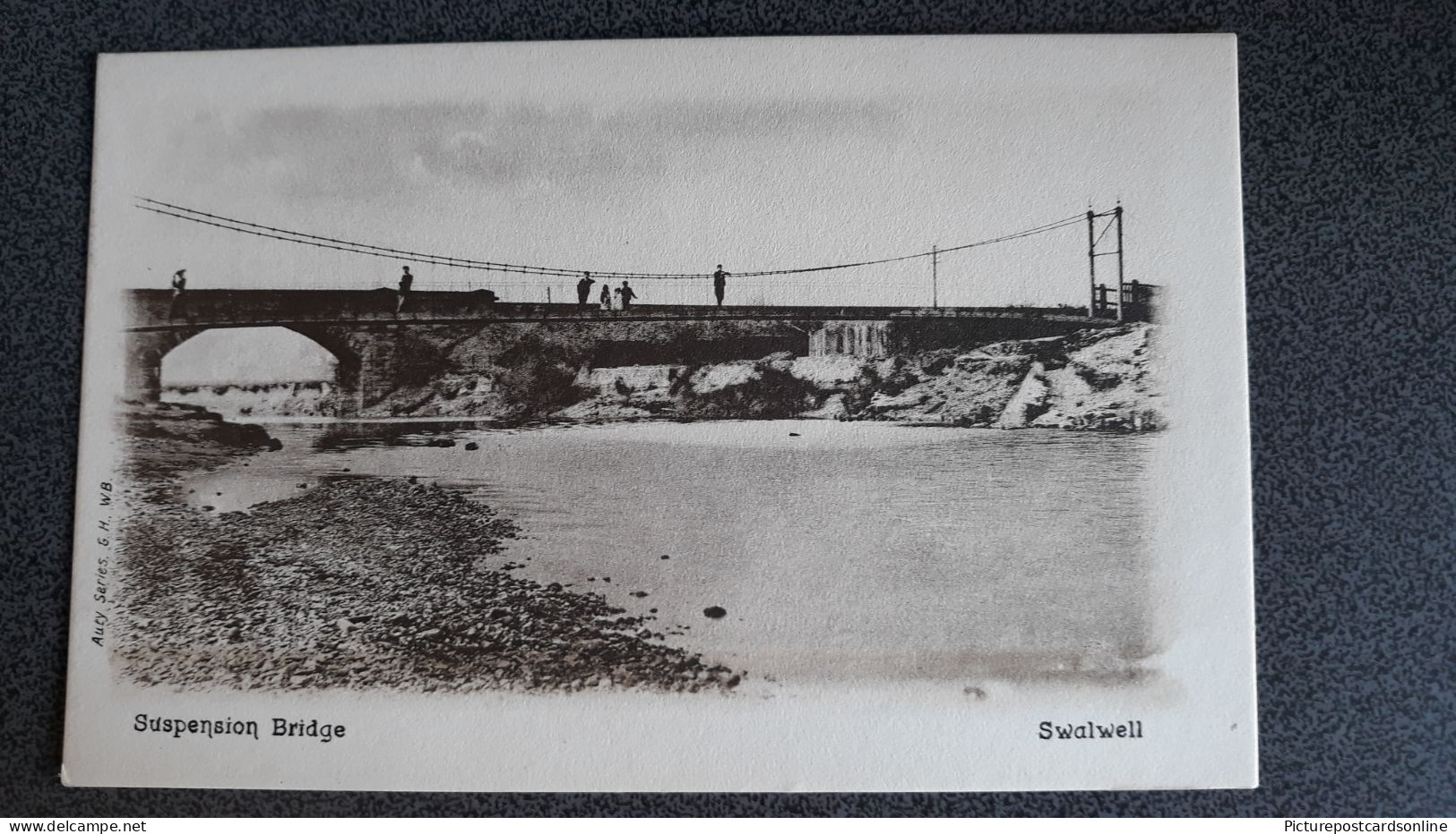 SWALWELL SUSPENSION BRIDGE OLD B/W POSTCARD DURHAM - Sonstige & Ohne Zuordnung