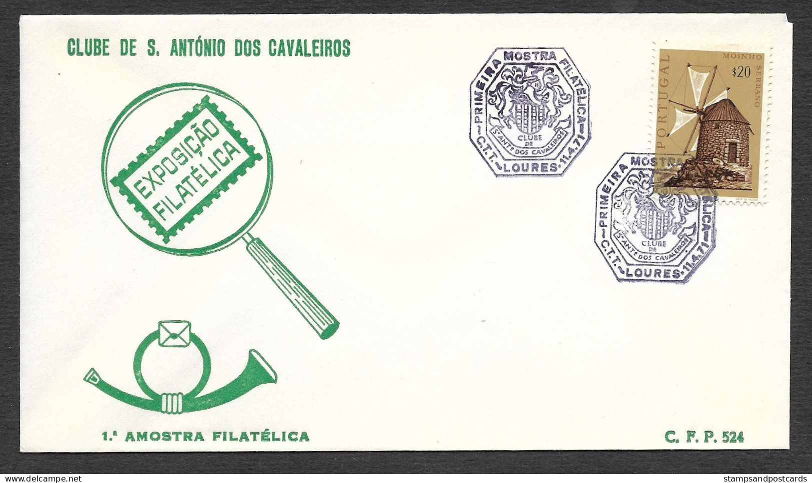 Portugal Cachet Commémoratif  Expo Philatelique Santo António Dos Cavaleiros Loures 1971 Event Postmark Stamp Expo - Postal Logo & Postmarks