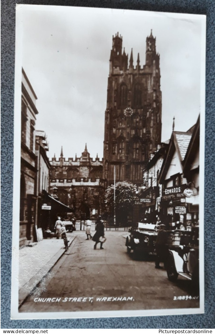 WREXHAM CHURCH STREET OLD R/P POSTCARD WALES - Denbighshire