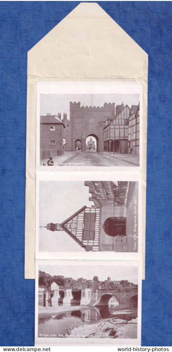 CPA Dépliant Avec 6 Vues - BRIDGNORTH - North Gate / Town Hall / Bridge - England Shropshire - Shropshire