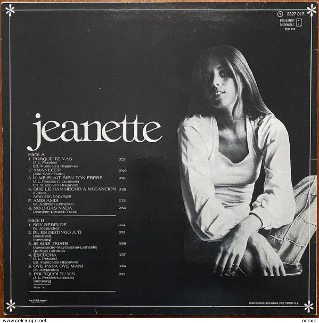 JEANETTE  PORQUE  QUE TE VAS  / SOY REBELDE - Other - Spanish Music