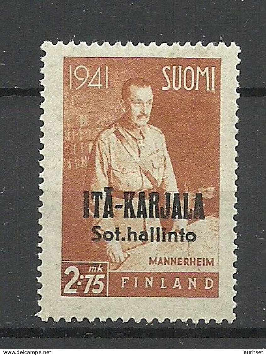 East KARELIA Ost - Karelien FINLAND FINNLAND 1942 Michel 25 Mannerheim * - Emisiones Locales