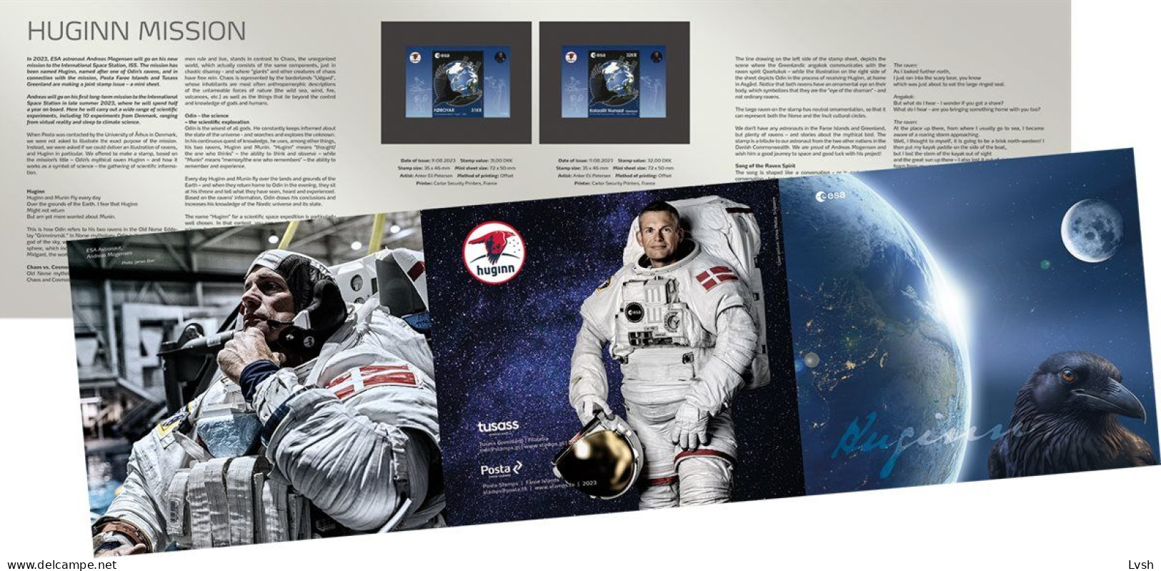 Faroe Islands,Greenland.2023.Space.Danish ESA Astronaut Andreas Mogensen.Special Folder. - Verzamelingen