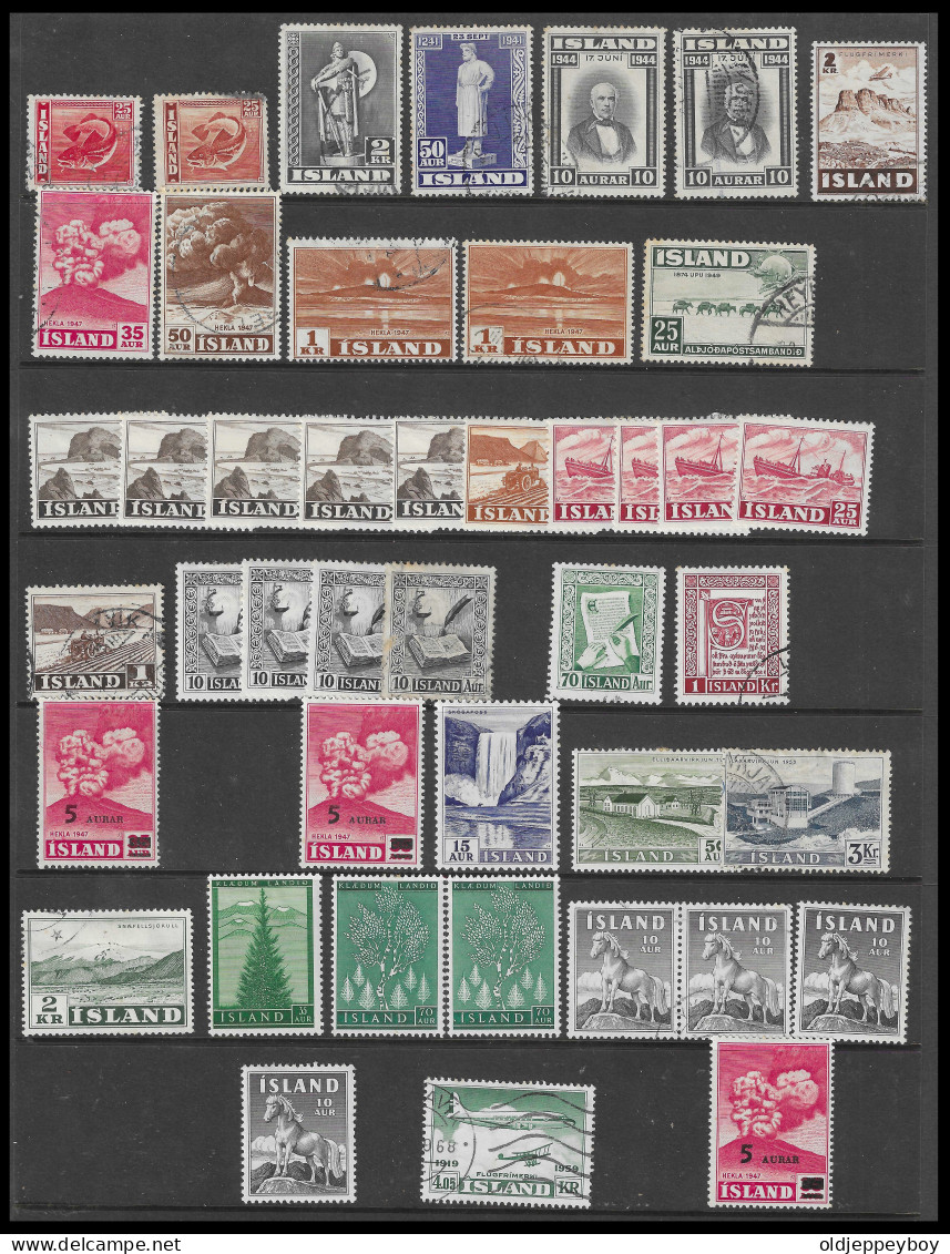 ICELAND COLLECTION 1940s AND 1950s Mint And Used - Collections, Lots & Series