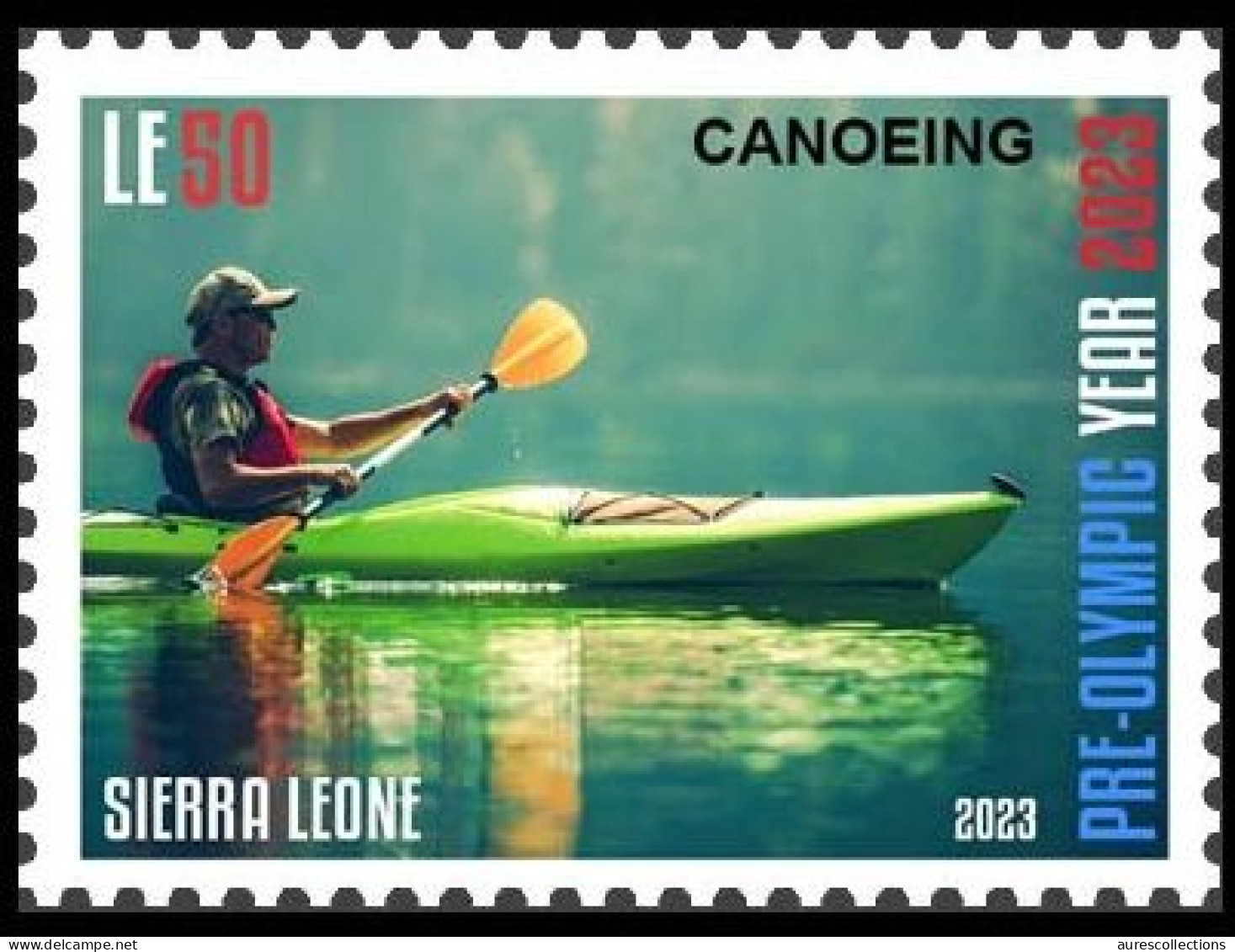 SIERRA LEONE 2023 STAMP 1V - OLYMPIC GAMES PARIS 2024 - CANOE CANOEING - MNH - Kanu