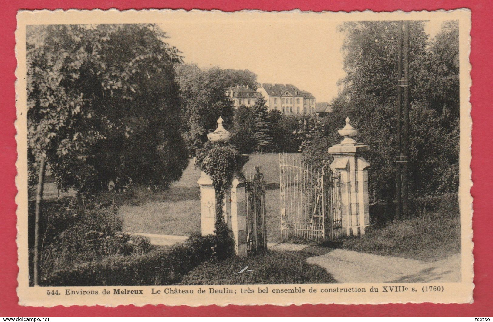 Hotton ( Environs De Melreux )  Le Château De Deulin ... Construit En 1760  ( Voir Verso ) - Hotton