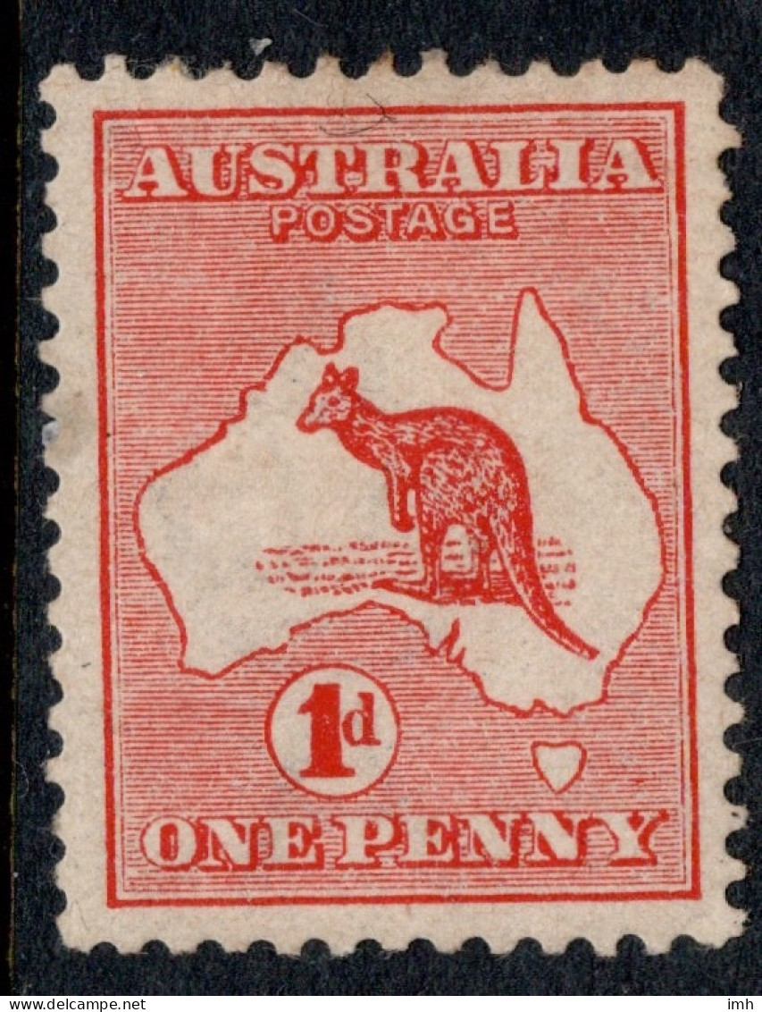 1913 SG 2,  1d Red Kangaroo (Die I Break In Frame Lower Left Frame Above Value) Mint Lightly Hinged Cat. £19 - Mint Stamps