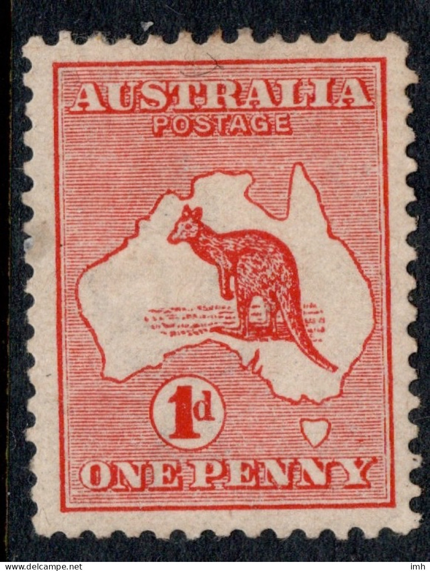 1913 SG 2,  1d Red Kangaroo (Die I Break In Frame Lower Left Frame Above Value) Mint Lightly Hinged Cat. £19 - Ungebraucht