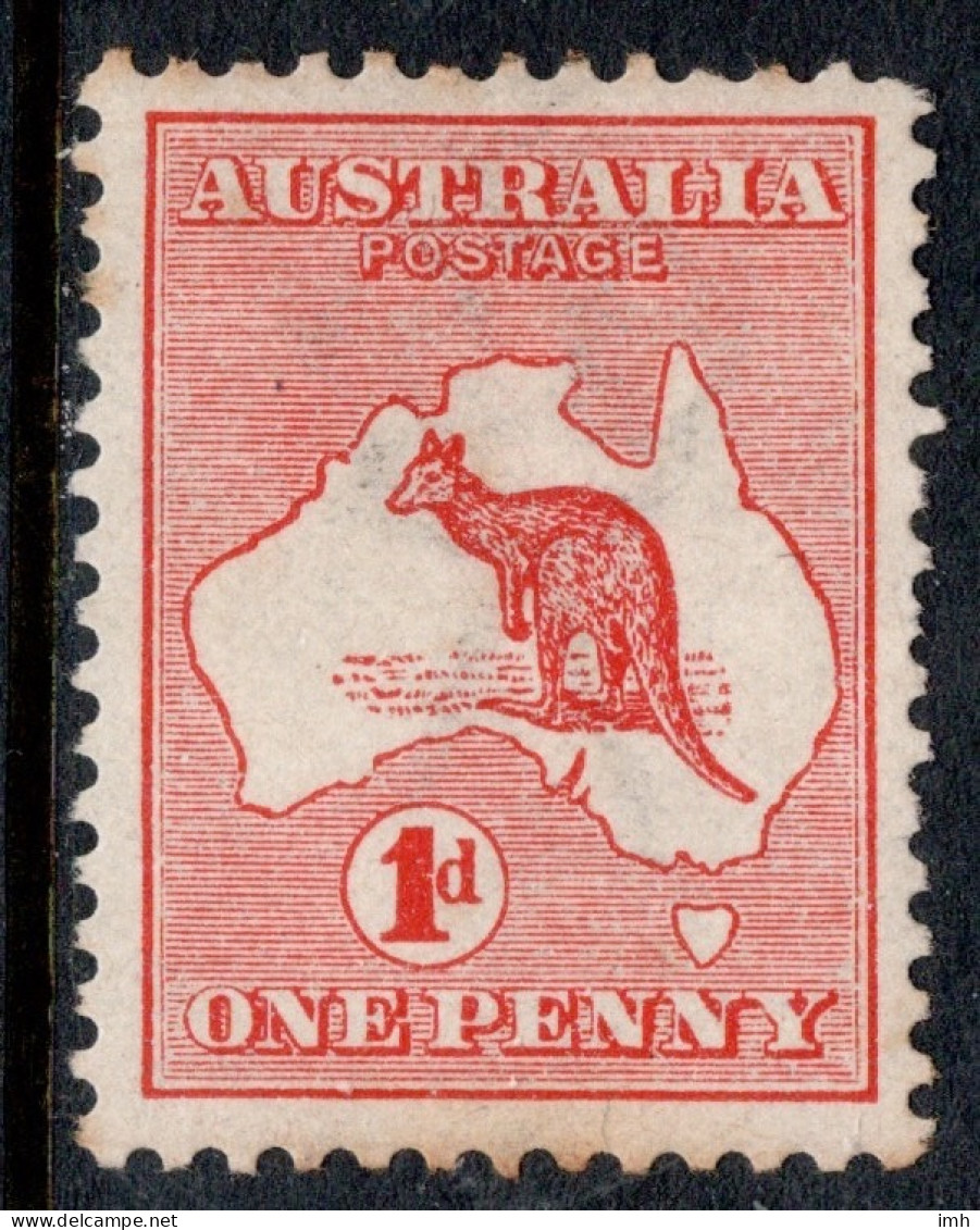 1913 SG 2d. 1d Red Kangaroo (Die II, NO Break In Frame Lower Left Frame Above Value) Mint Lightly Hinged. Cat. £16. - Mint Stamps