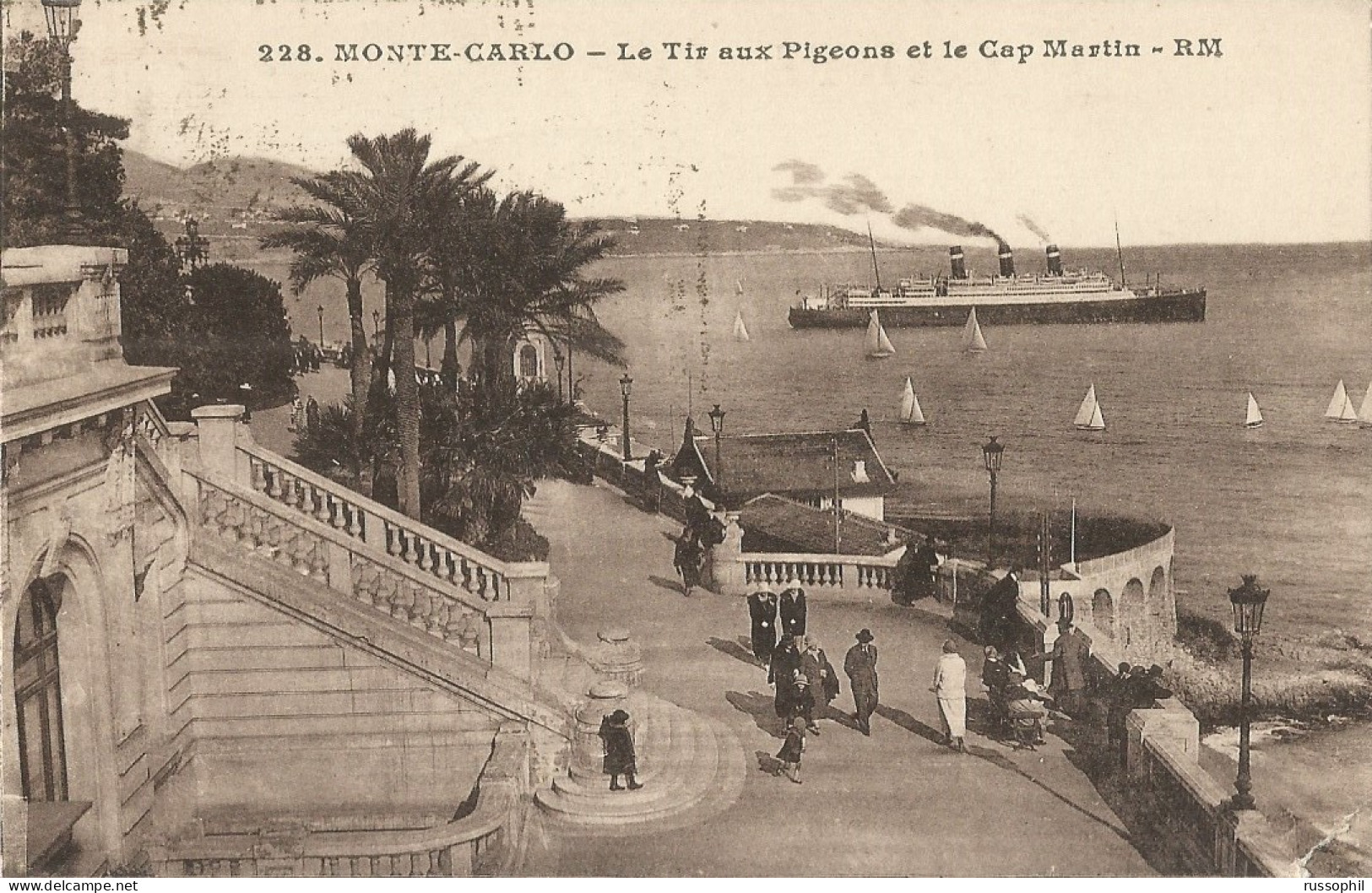 MONACO - DAGUIN  "MONTE CARLO" CANCELLING Yv #94 ALONE ON PC (VIEW OF MONTE CARLO) TO BELGIUM - 1928 - Covers & Documents