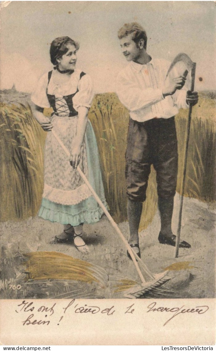 PHOTOGRAPHIE - Couple - Colorisé - Carte Postale Ancienne - Fotografie