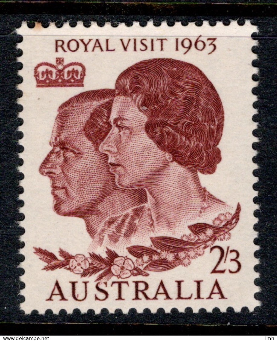 1963 Australia, SG 274 QEII Royal Visit 2/3 Value , Cat £1.85 - Mint Stamps
