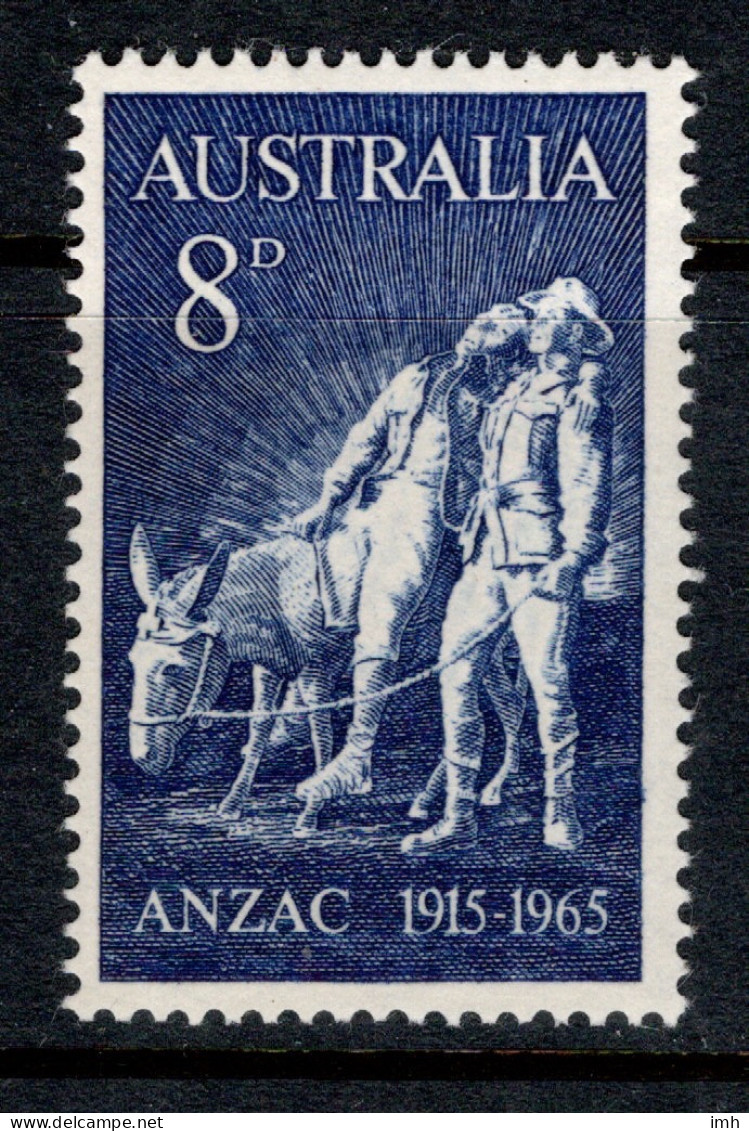 1965 Australia, Anzac SG 374  8d Blue Value MUH £0.75 - Neufs