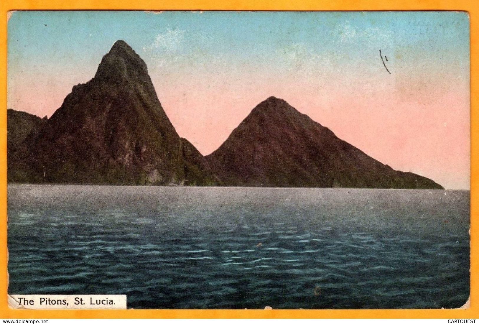 Antilles - Sainte Lucie / St Lucia - The Pitons ( Volcan ) 1914 - St. Lucia