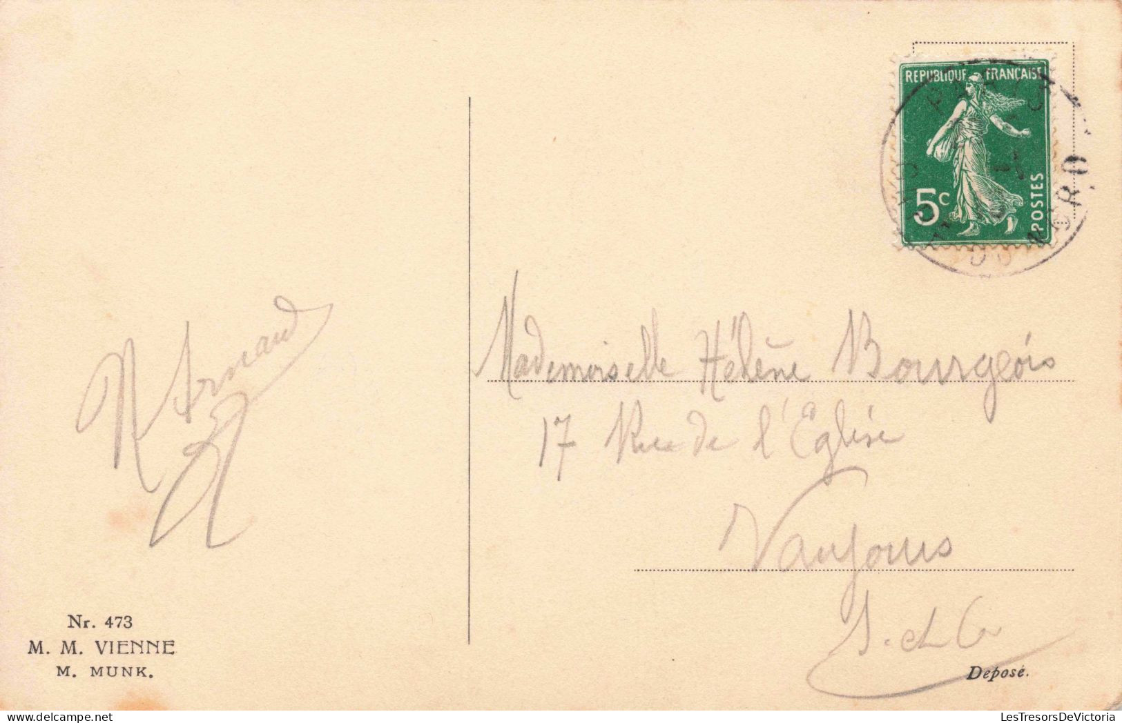 Illustrateur - Schubert - Deux Enfants Sous Une Fenêtre Font Une Blague - Heureuse Année! - Carte Postale Ancienne - Schubert