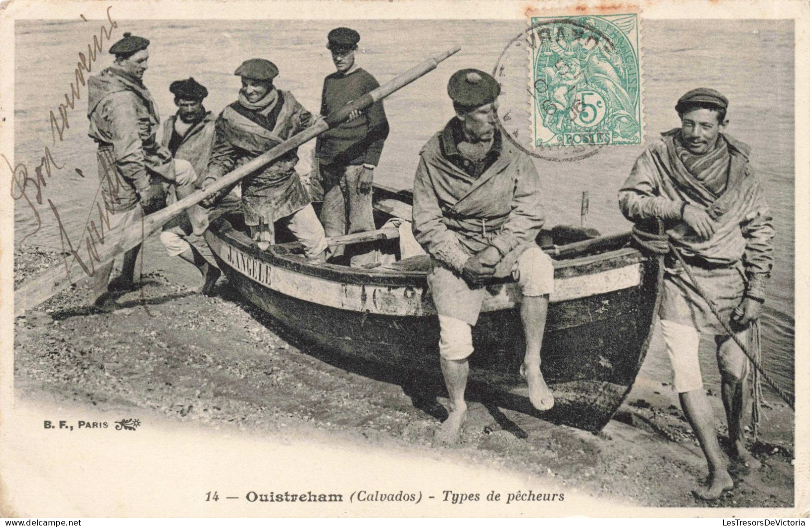 FRANCE - Ouistreham  - Types De Pêcheurs  -  Carte Postale Ancienne - Ouistreham