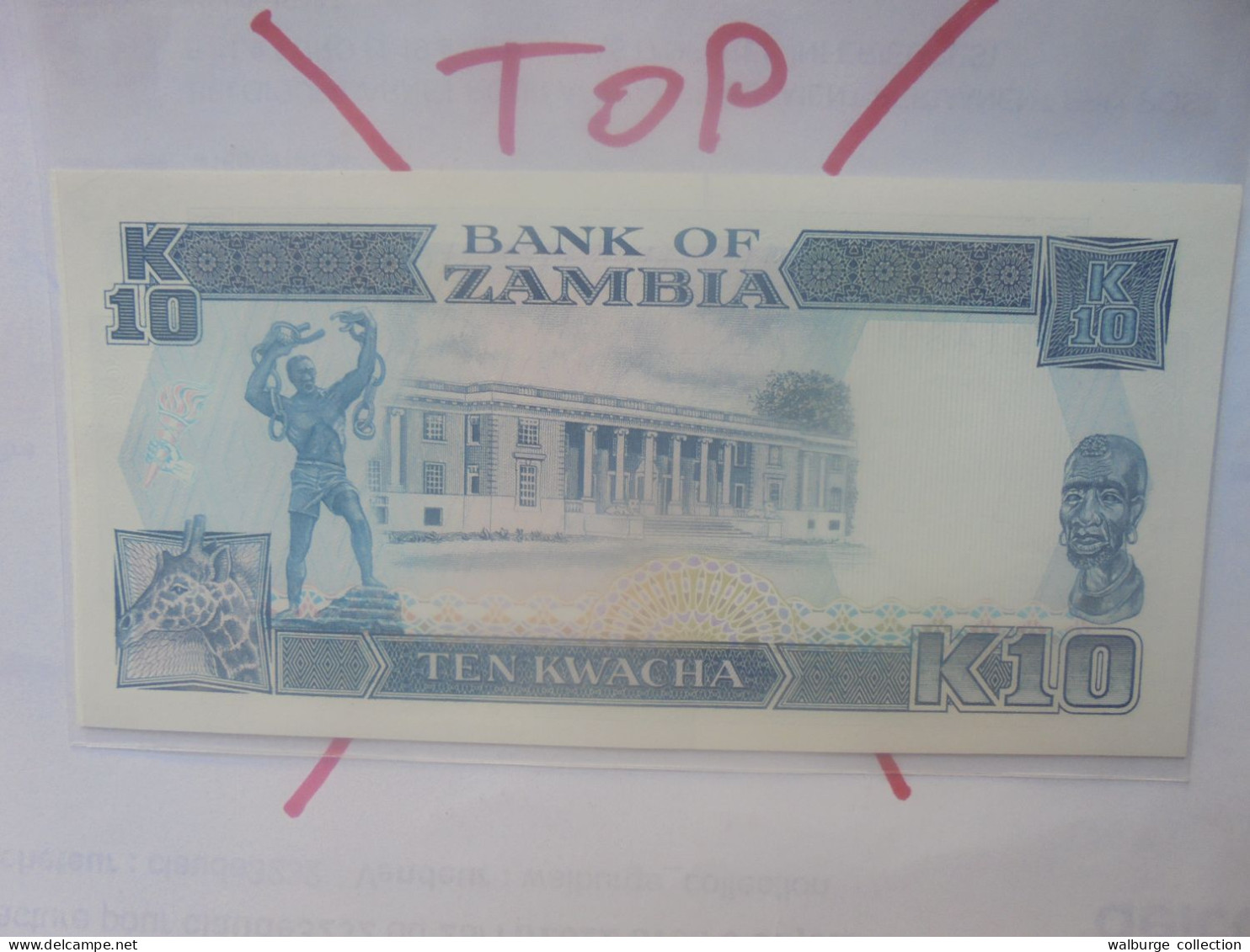 ZAMBIE 10 KWACHA 1989-91 Neuf (B.30) - Zambie