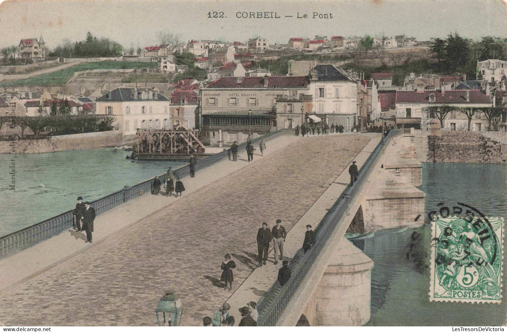 FRANCE - Corbeil - Le Pont - Animé - Colorisé -  Carte Postale Ancienne - Corbeil Essonnes