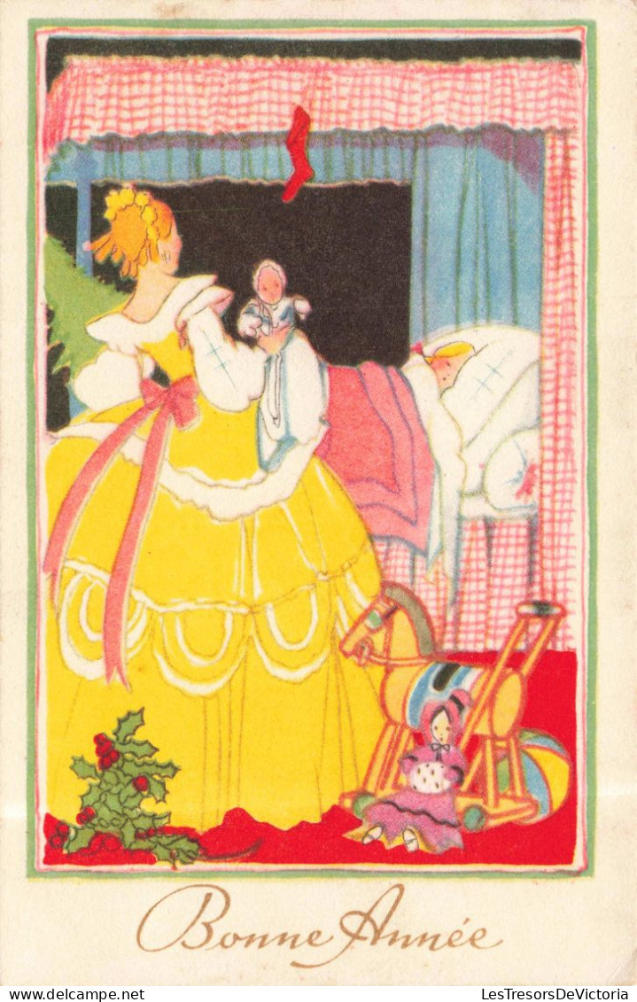 FETES ET VOEUX - Nouvel An - Une Mère Offrant Une Poupée à Sa Fille - Colorisé - Carte Postale Ancienne - New Year