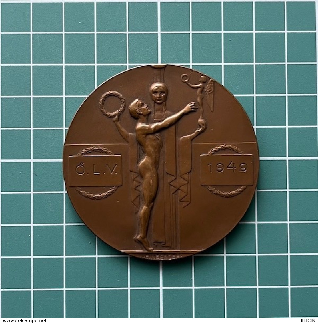 Medal Plaque Plakette PL000348 - Athletics Austria ÖLV 1949 80g - Athletics