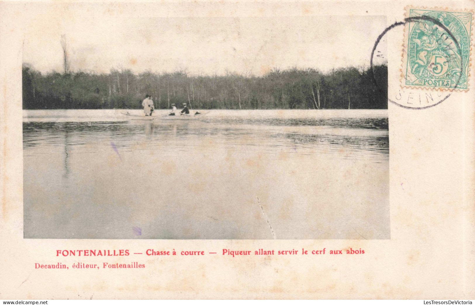 FRANCE - Fontenailles - Chasse à Courre - Piqueur Allant Servir Le Cerf Aux Abois  -  Carte Postale Ancienne - Fontenay Tresigny