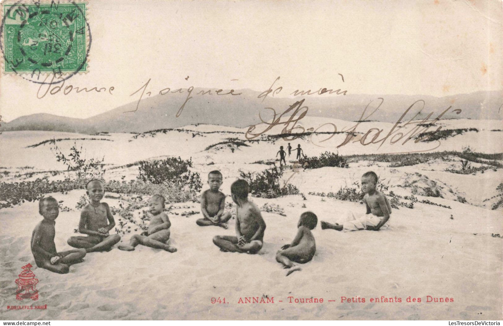 VIETNAM - Annam -  Tourane - Petits Enfants Des Dunes -  Carte Postale Ancienne - Viêt-Nam